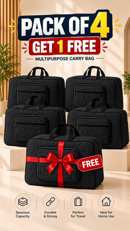 Signature Carry Ease Quilted Bag - Storage & Travelling Bag [Black]
