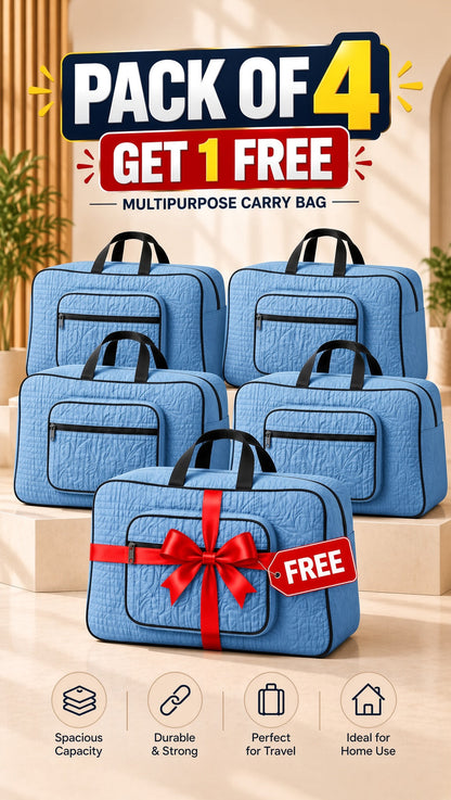 Signature Carry Ease Quilted Bag - Storage & Travelling Bag [Sky Blue]