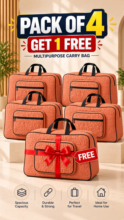 Signature Carry Ease Quilted Bag - Storage & Travelling Bag [Orange]