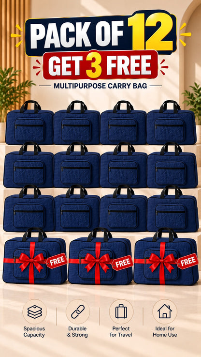 Signature Carry Ease Quilted Bag - Storage & Travelling Bag [Navy Blue]