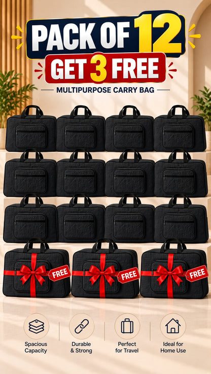 Signature Carry Ease Quilted Bag - Storage & Travelling Bag [Black]