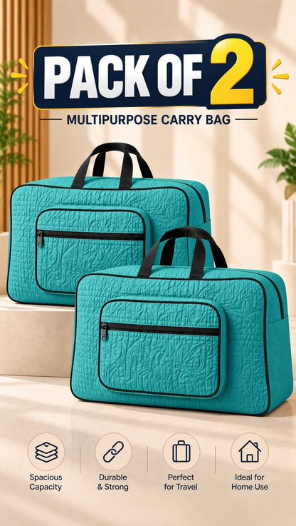 Signature Carry Ease Quilted Bag - Storage & Travelling Bag [Zinc]