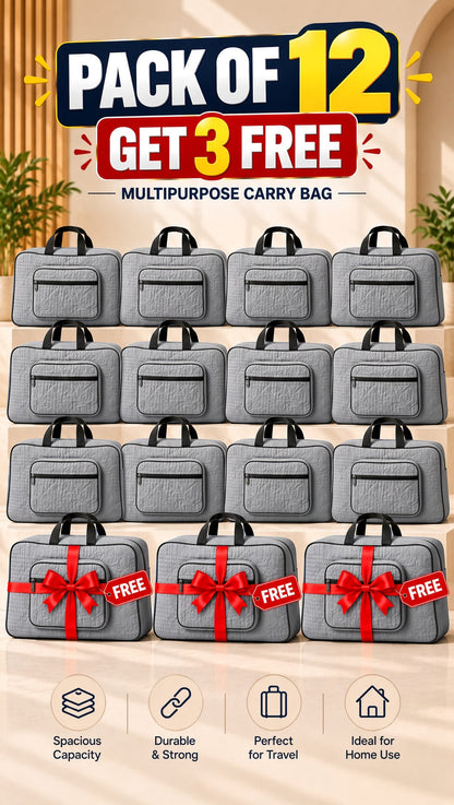 Signature Carry Ease Quilted Bag - Storage & Travelling Bag [Light Gray]