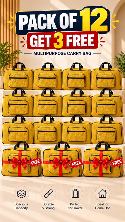 Signature Carry Ease Quilted Bag - Storage & Travelling Bag [Yellow]