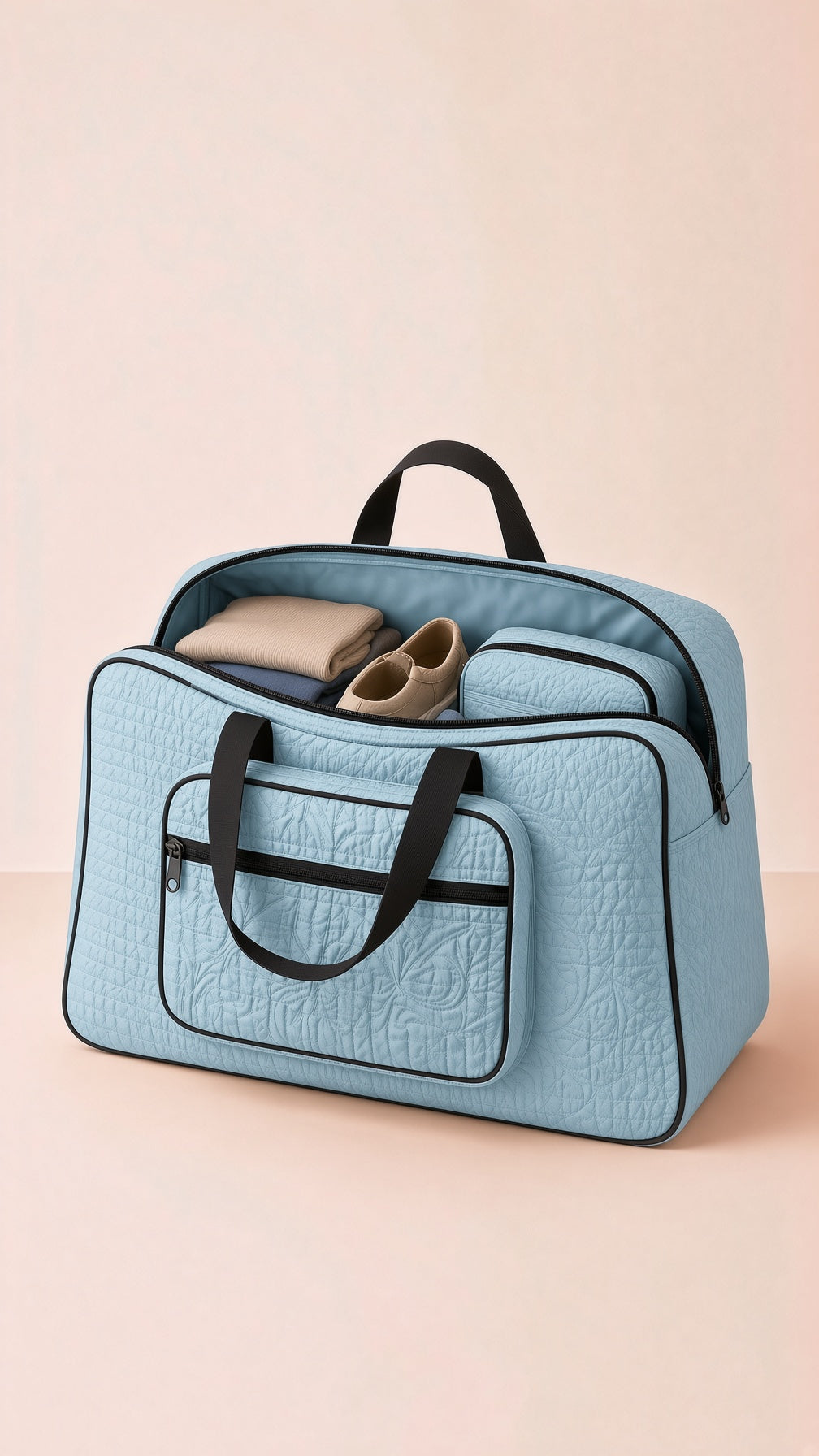 Signature Carry Ease Quilted Bag - Storage & Travelling Bag [Sky Blue]