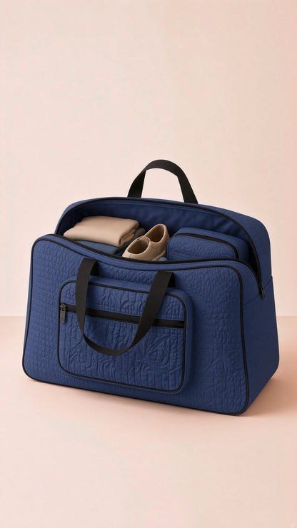 Signature Carry Ease Quilted Bag - Storage & Travelling Bag [Navy Blue]