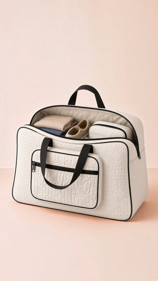 Signature Carry Ease Quilted Bag - Storage & Travelling Bag [White]