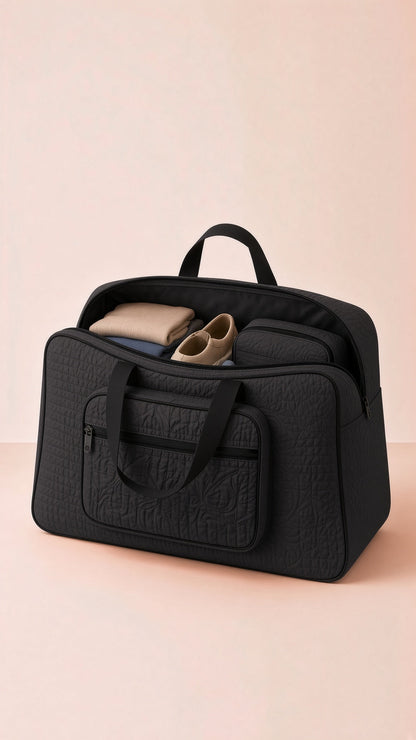 Signature Carry Ease Quilted Bag - Storage & Travelling Bag [Black]