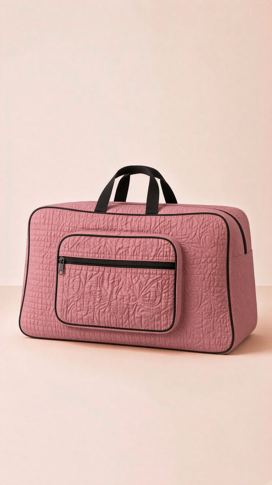 Signature Carry Ease Quilted Bag - Storage & Travelling Bag (Dark Pink)