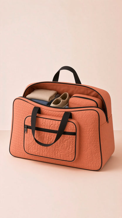 Signature Carry Ease Quilted Bag - Storage & Travelling Bag [Orange]