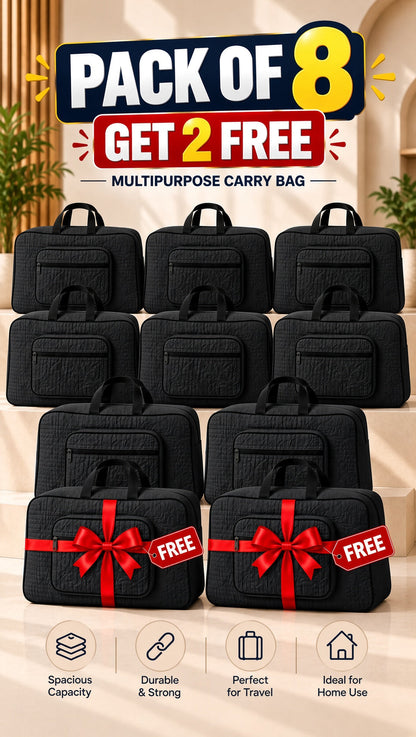 Signature Carry Ease Quilted Bag - Storage & Travelling Bag [Black]