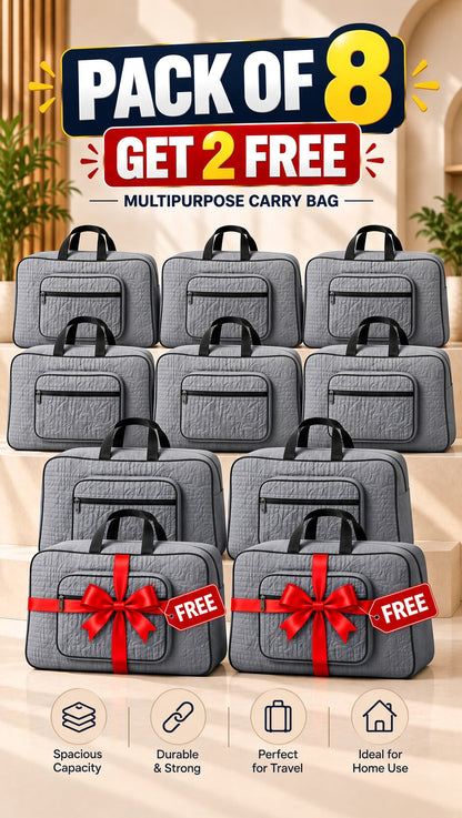 Signature Carry Ease Quilted Bag - Storage & Travelling Bag [Light Gray]