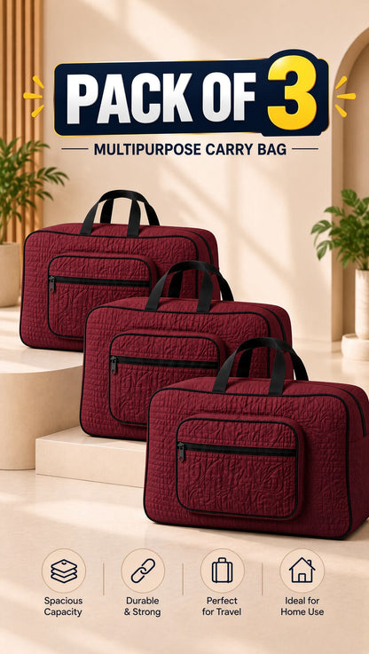 Signature Carry Ease Quilted Bag - Storage & Travelling Bag [Red]
