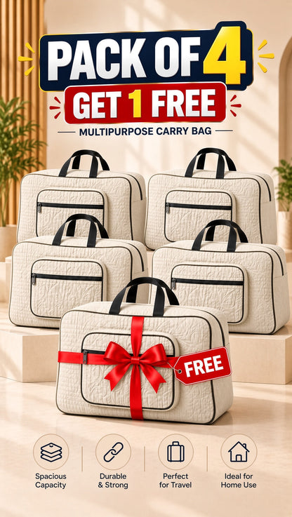 Signature Carry Ease Quilted Bag - Storage & Travelling Bag [White]